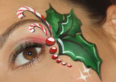 Christmas butterfly face painting