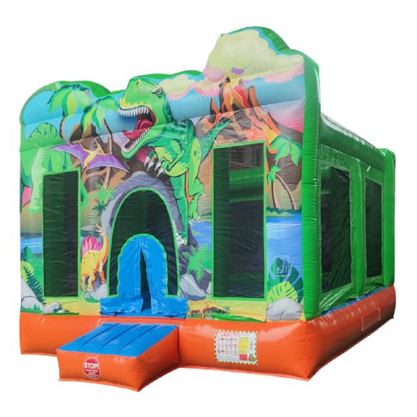 dinosaurs bounce house 15x15 front view