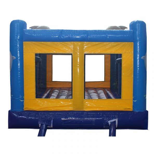 dolphin bouncy castle rear view