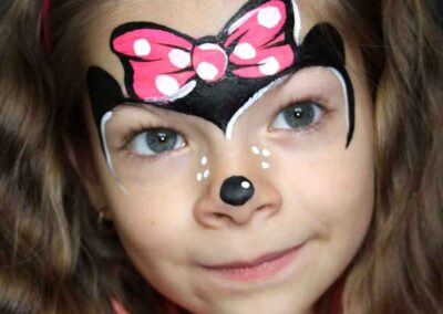 minnie mouse face painting