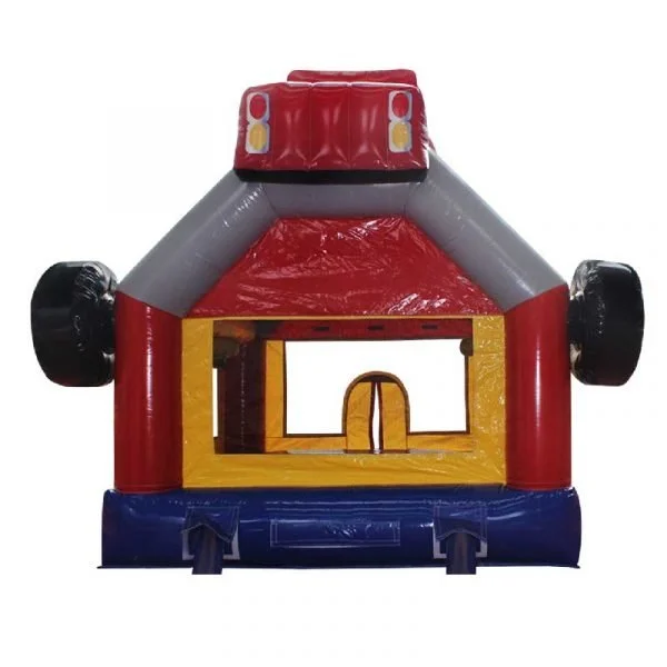 monster truck bouncy castle rear view