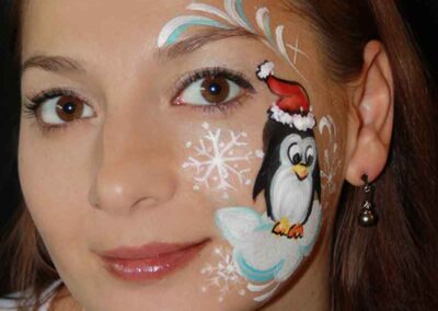 penguin face painting