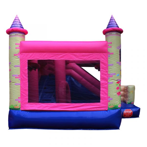 princess combo bouncy castle 13x13 side view