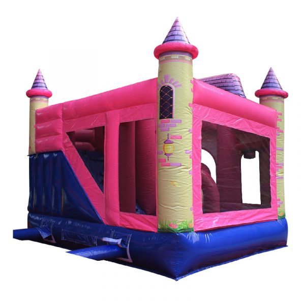 princess combo bouncy castle 13x13 rear view