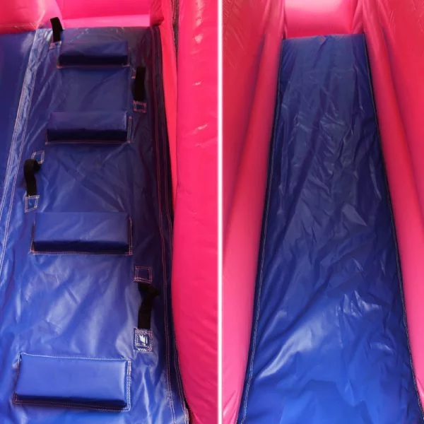 bouncy castle slide and climbing wall