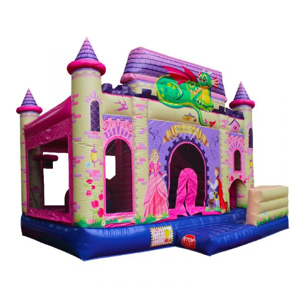 princess combo bouncy castle 17x15 front view