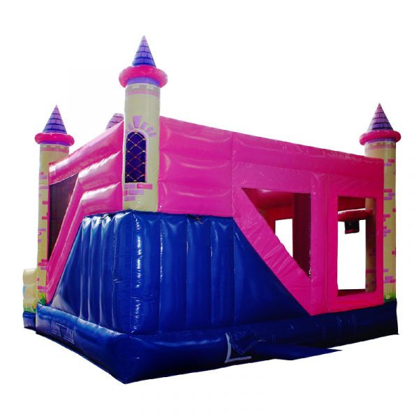 princess combo bouncy castle rear view