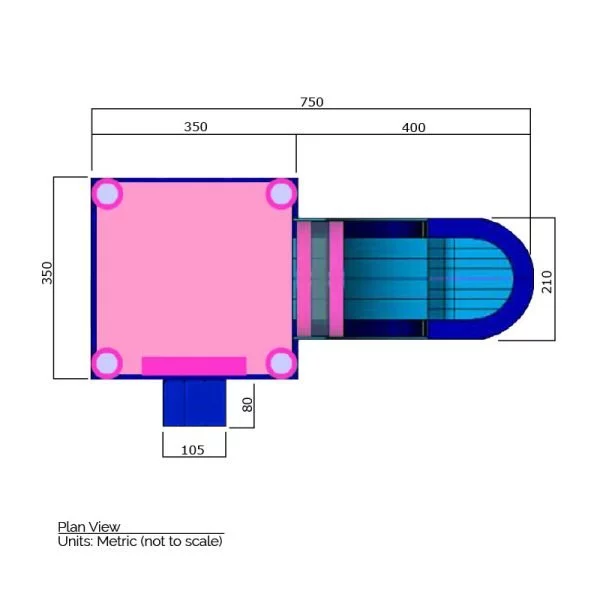 princess water slide sizes