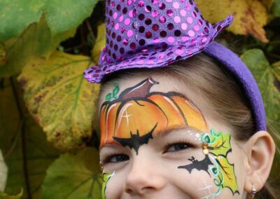 pumpkin crown face painting
