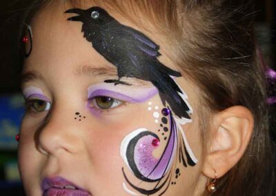 raven face painting