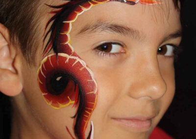 red dragon face painting 1