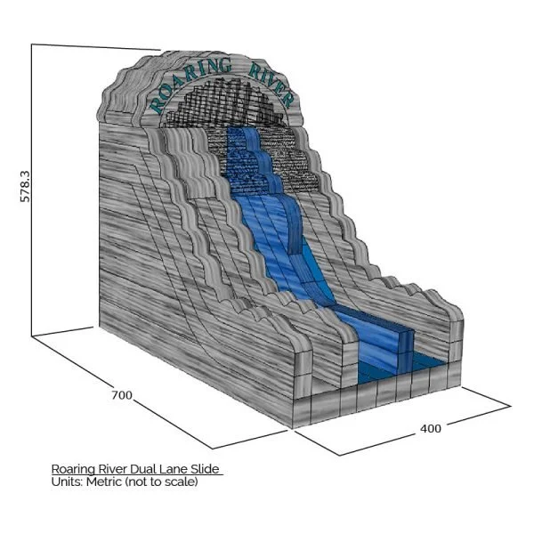 roaring river dual lane slide