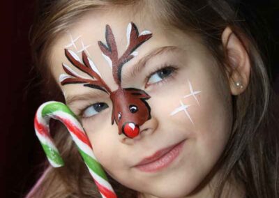 Rudolph face painting