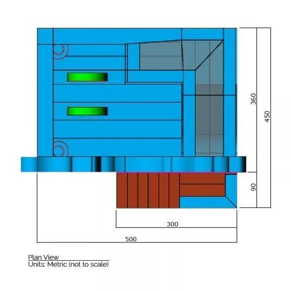 sea combination bouncy castle sizes