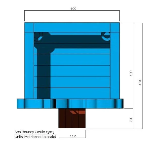sea bouncy castle 13x13 sizes