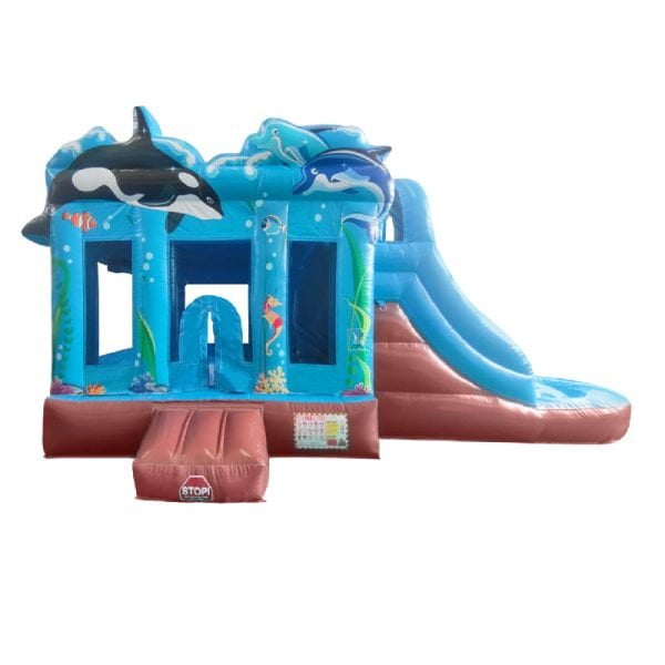 sea inflatable with waterslide