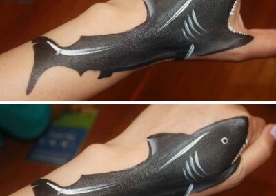 shark face painting