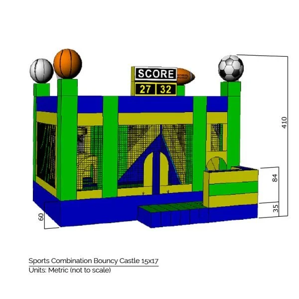 17x15 Sports Combination Bouncy Castle - Image 8