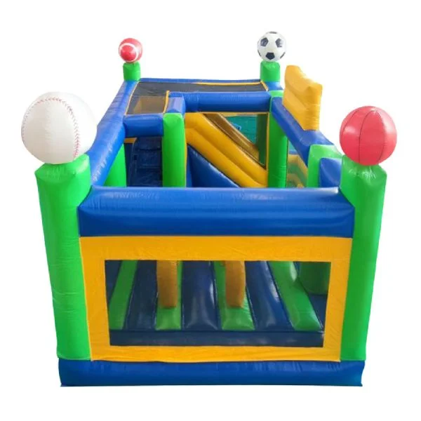 sports combo bouncy castle side view