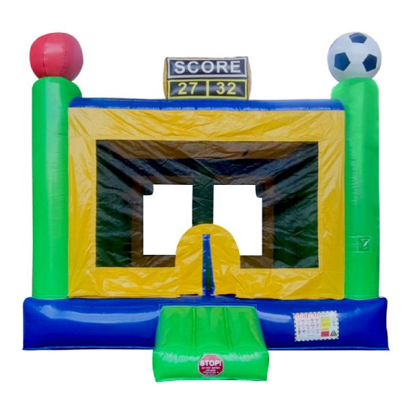 sports bounce house front view