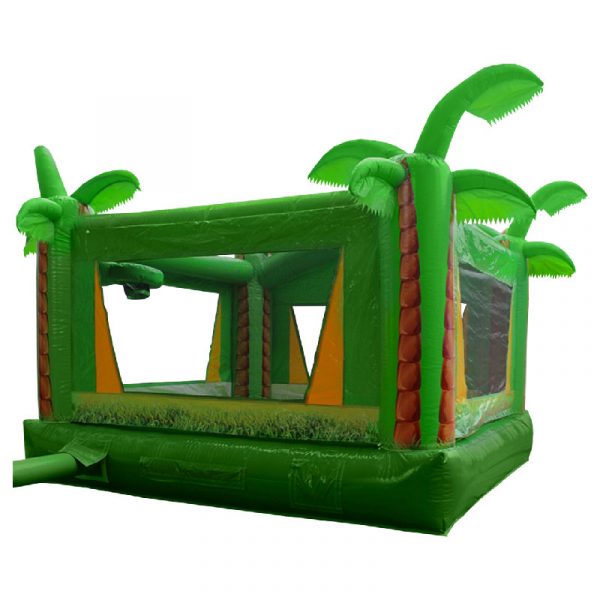 tropical bouncy castle rear view