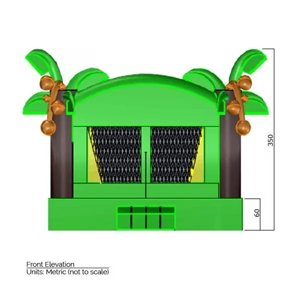 tropical bouncy castle sizes