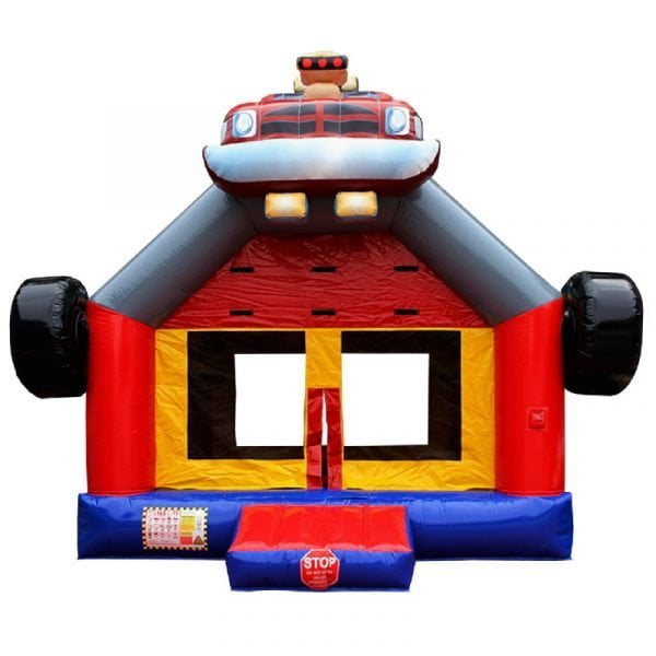 monster truck bouncy castle front view