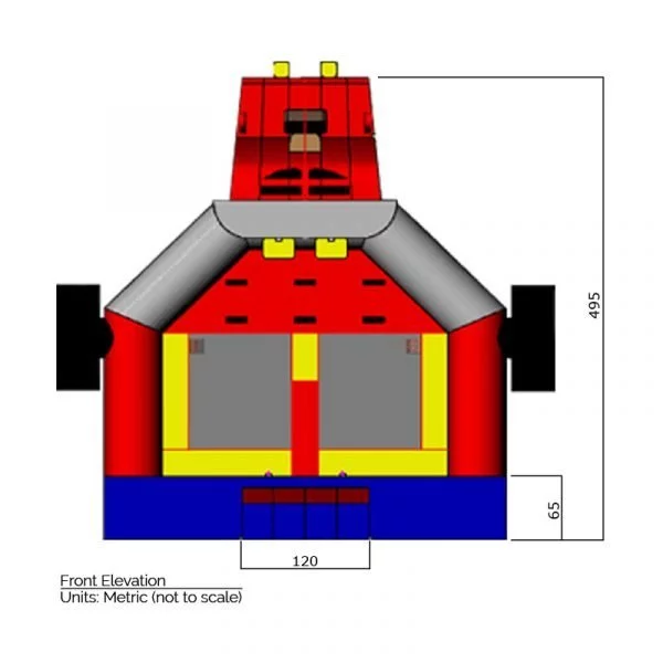 monster truck bouncy castle sizes