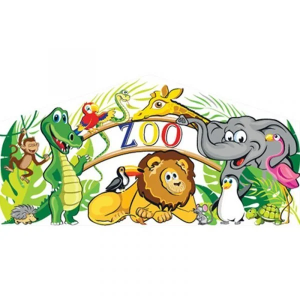 zoo art panel for interchangeable theme inflatable