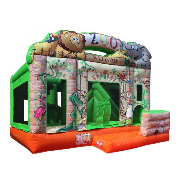 zoo combo bouncy castle 15x17 rental