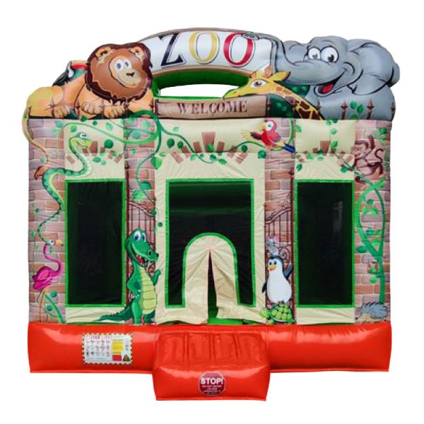 zoo bouncy castle 13x13 for sale