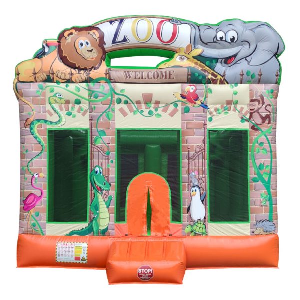 zoo bouncy castle 15x15 for sale